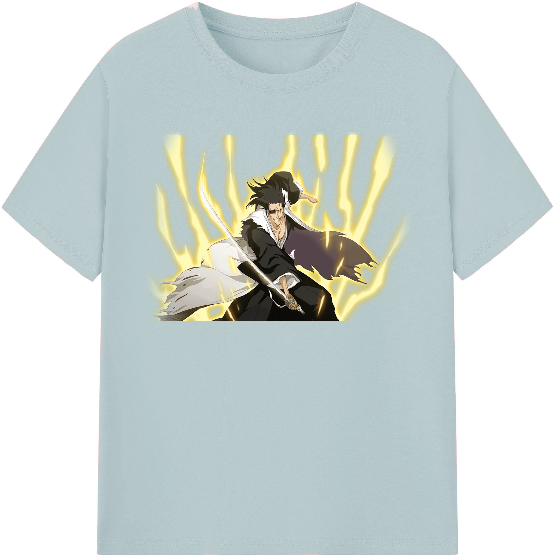 （画像用） ブリーチ ざらき けんぱち BLEACH Zaraki Kenpachi 綿100％半袖Tシャツ（フロントプリント）